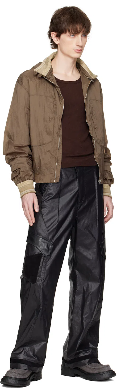 TONYWACK Brown Super Fine Wool Ribbed Tank Top In Dark Brown