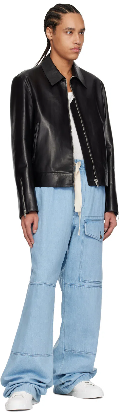 DOLCE & GABBANA Portofino' White Low Top Sneakers With Contrasting Logo Detail In Leather