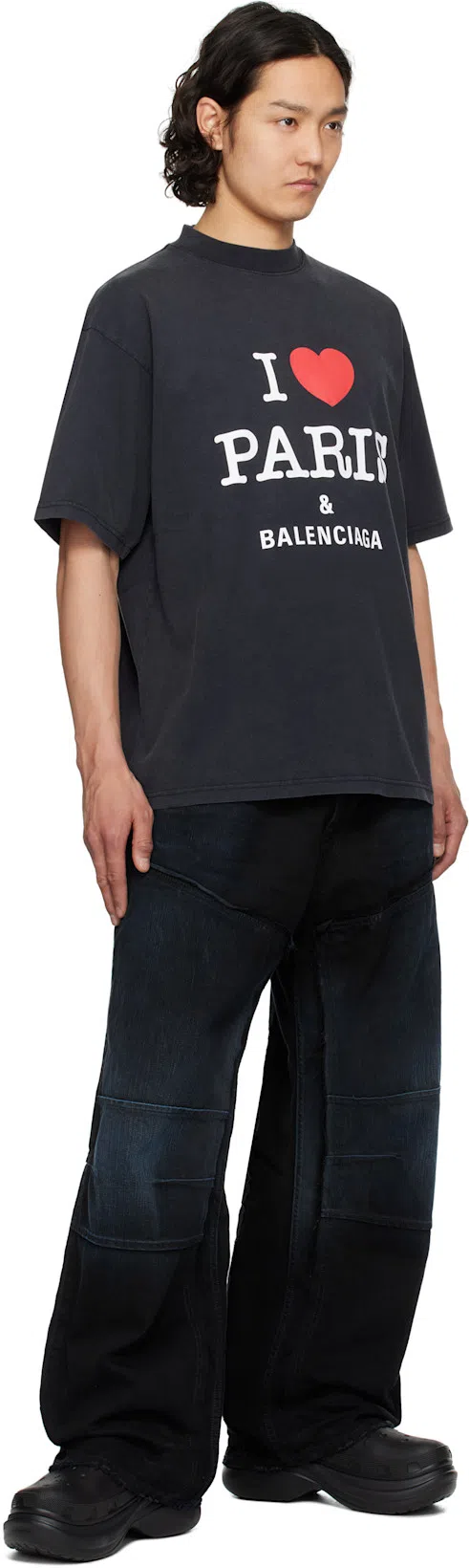 BALENCIAGA Men Blue Five Pocket Jeans With Faded Effect In Denim Man