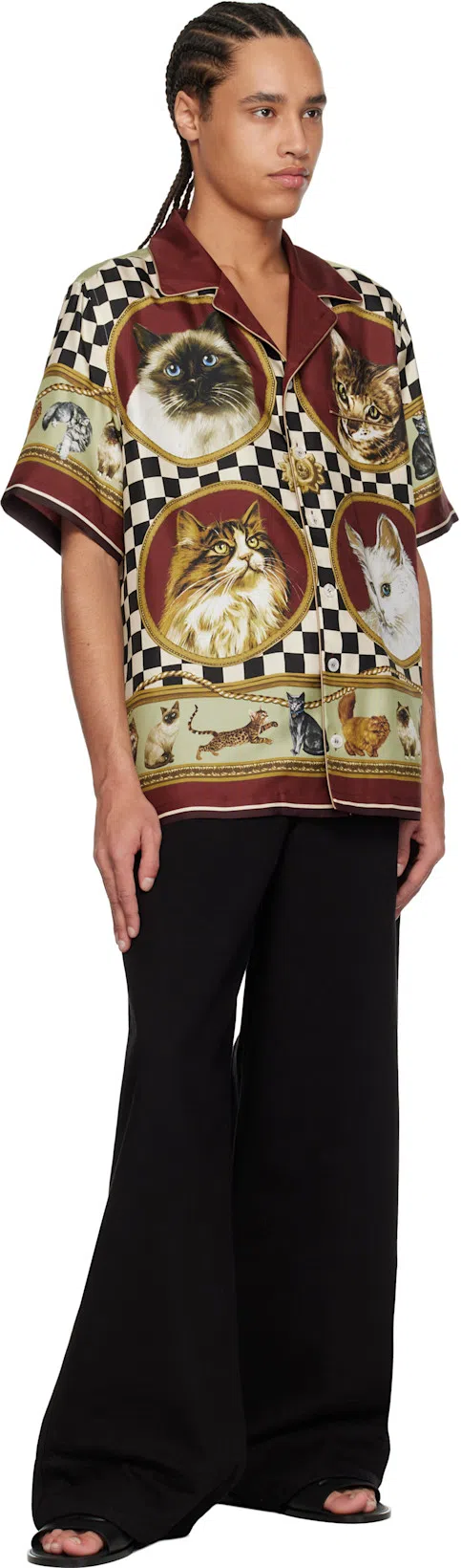 DOLCE & GABBANA Black Sandals With Dg Logo Cut-out In Leather Man In Gray