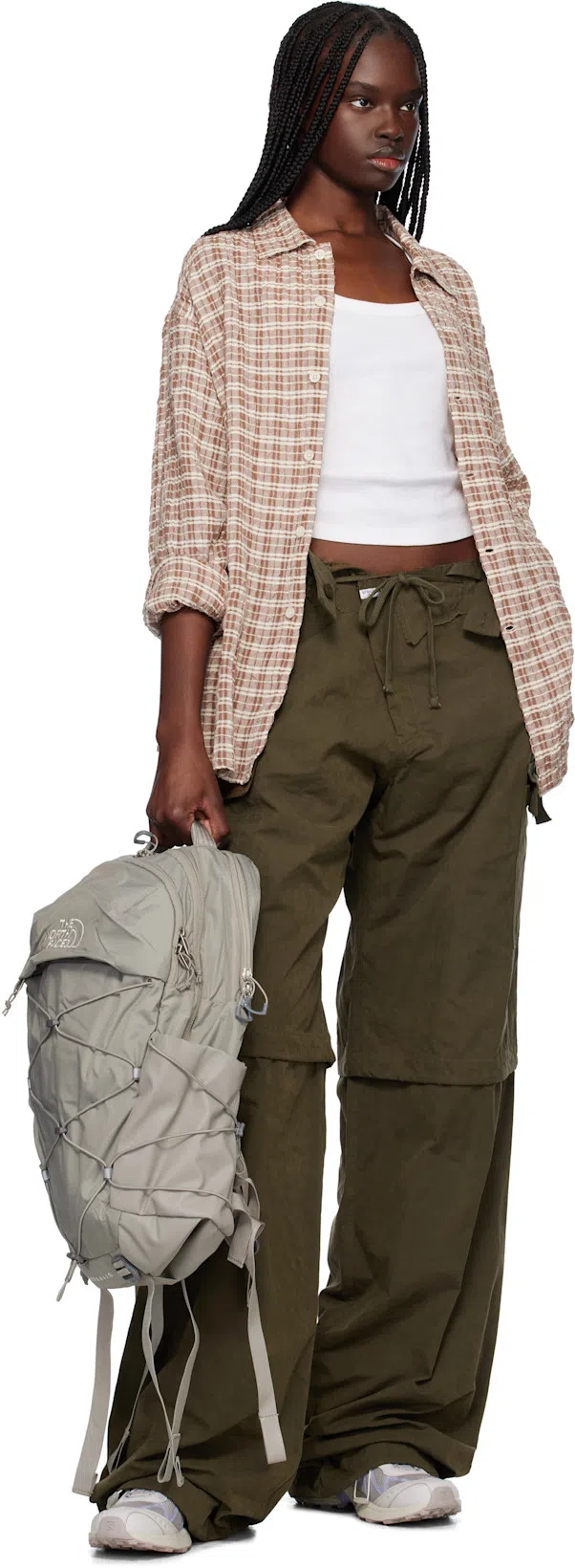 MFPEN Brown & Off-white Mechanic Shirt In Rusty Check