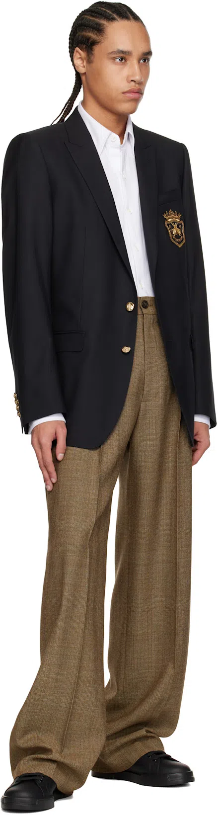 DOLCE & GABBANA Round-toe Low-top Casual Shoes In Black