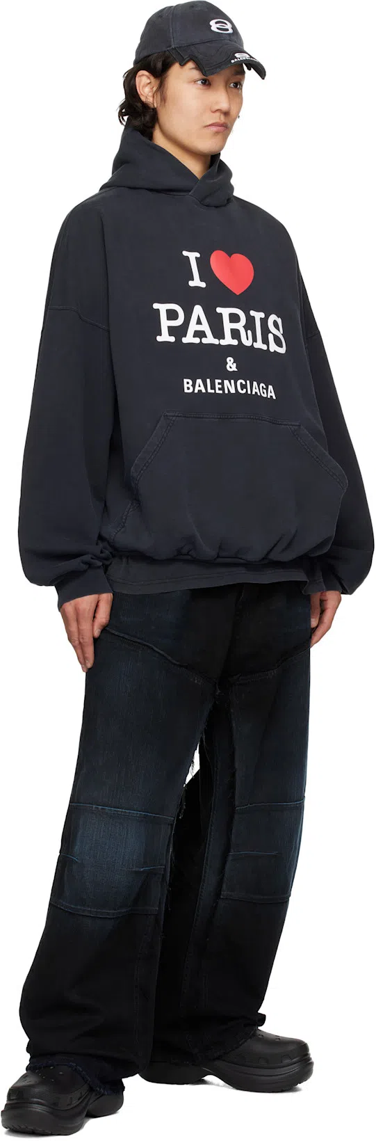 BALENCIAGA Men Blue Five Pocket Jeans With Faded Effect In Denim Man