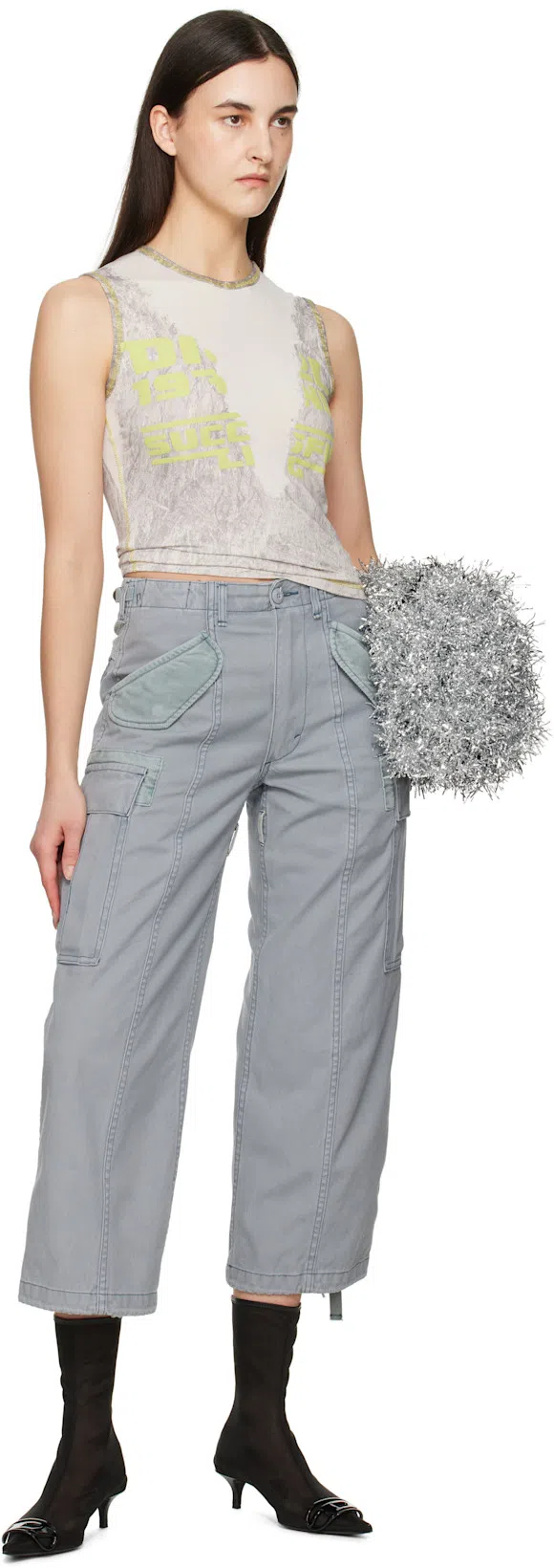 DOUBLET Silver Cheerleading Pompon Bag