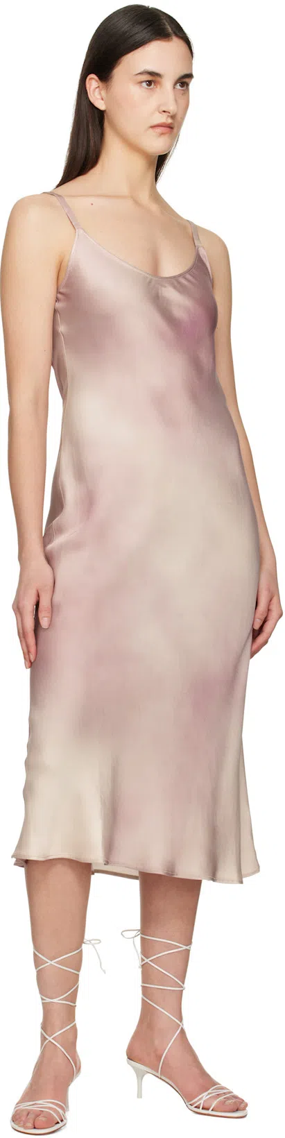 ACNE STUDIOS Womens Multi Pink Darma Sleeveless Satin Midi Dress