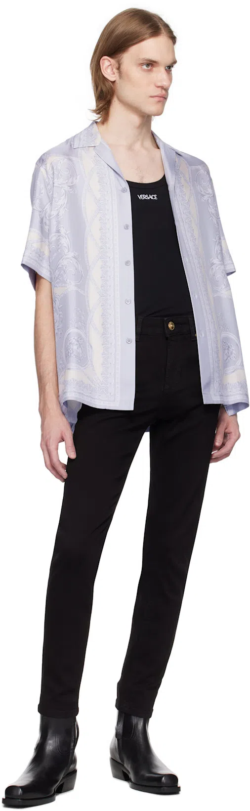 VERSACE Underwear Tank Top In Black