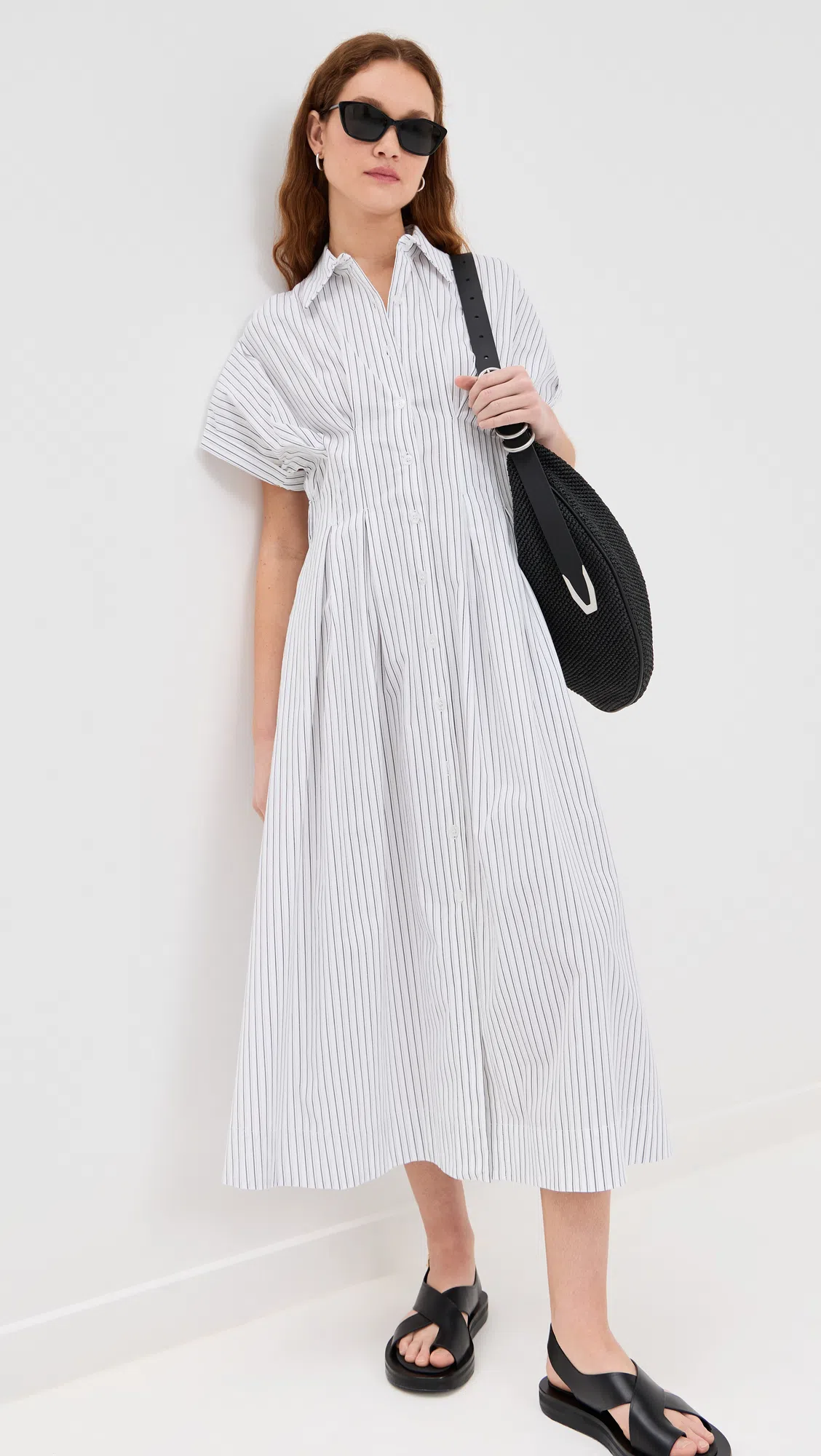 TORY BURCH Borsa Shopping Ella Grande In Rafia Nera  Donna In Black