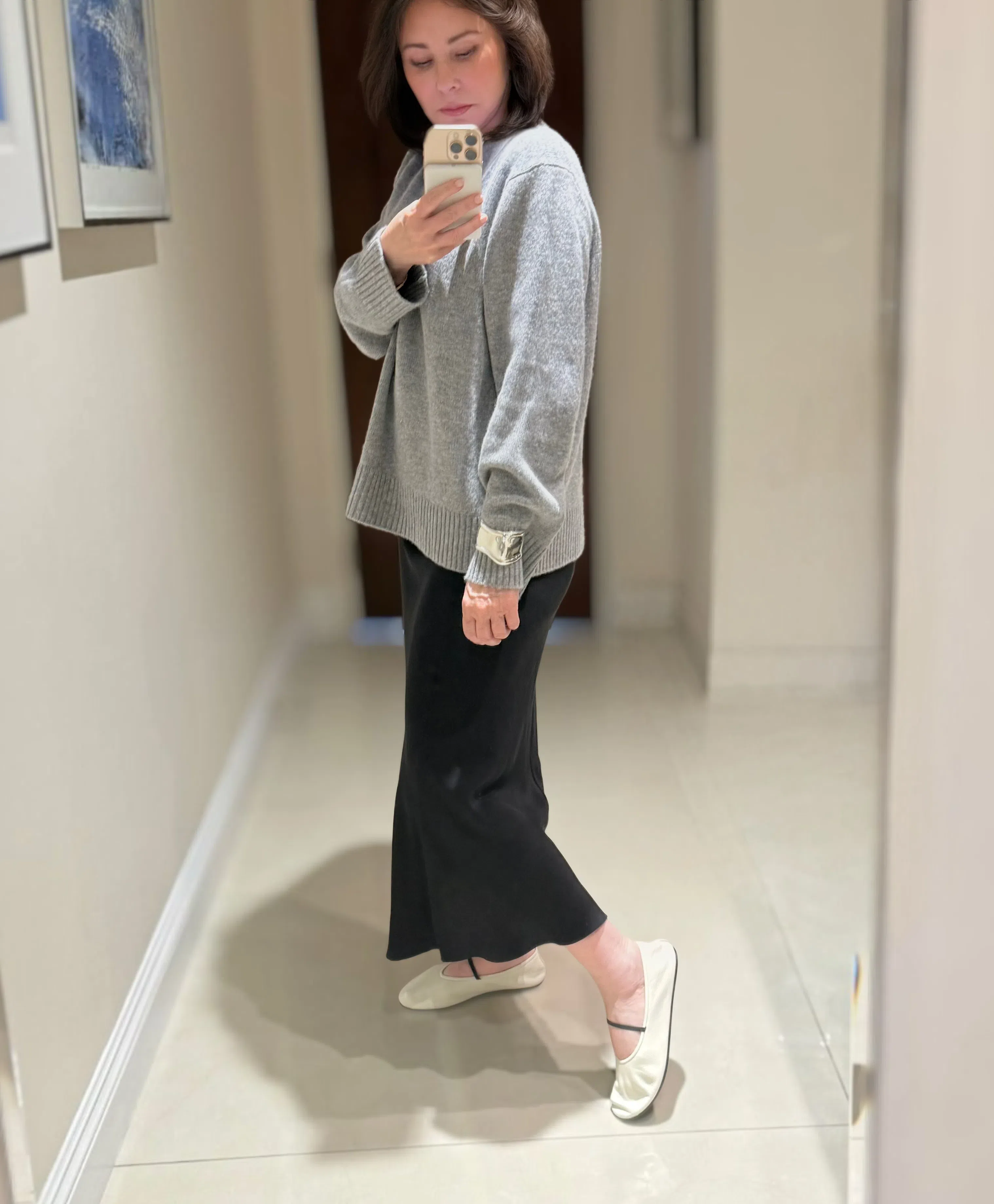 THE ROW Lambskin Band Ballerina Flats In Animal Print