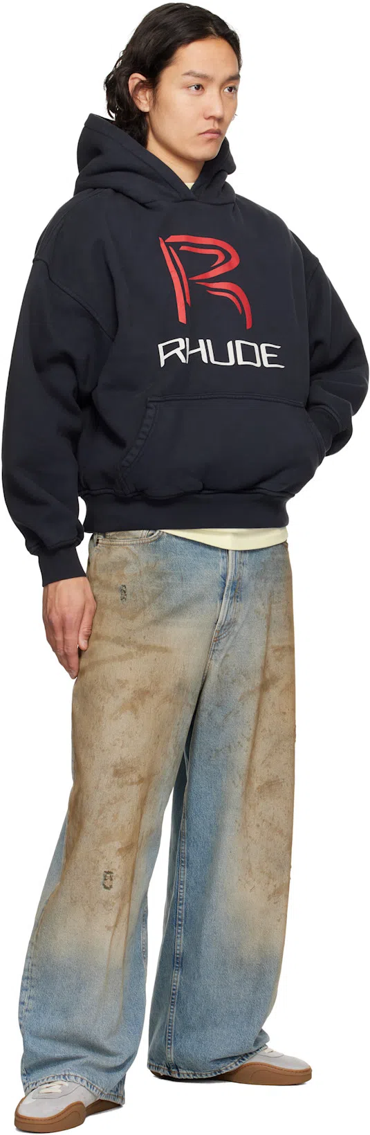 ACNE STUDIOS Bars Low Suede-trimmed Leather Sneakers In White