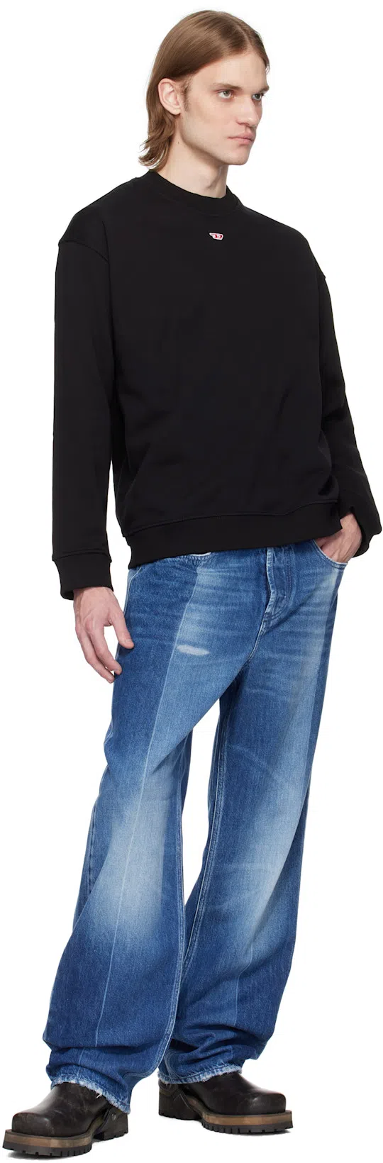 DIESEL S-boxt-d Sweatshirt In Black