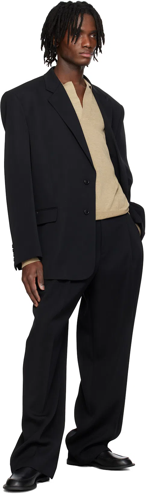 THE ROW Nic Loafers In Black