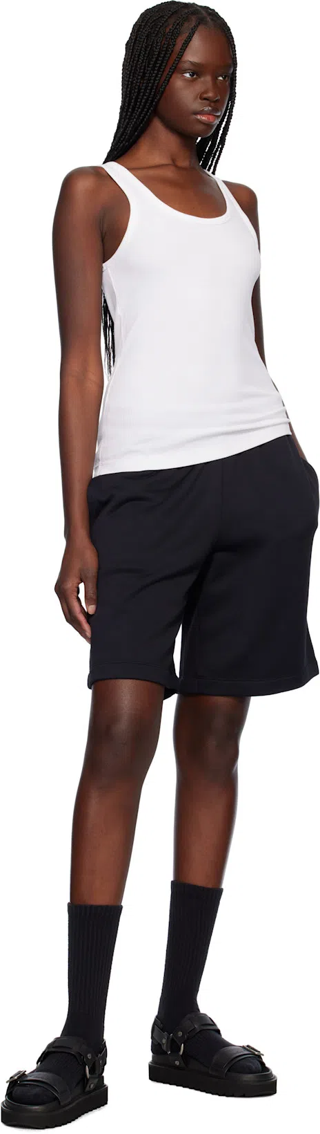 ACNE STUDIOS 30mm Leather Buckle Strap Sandals In Black