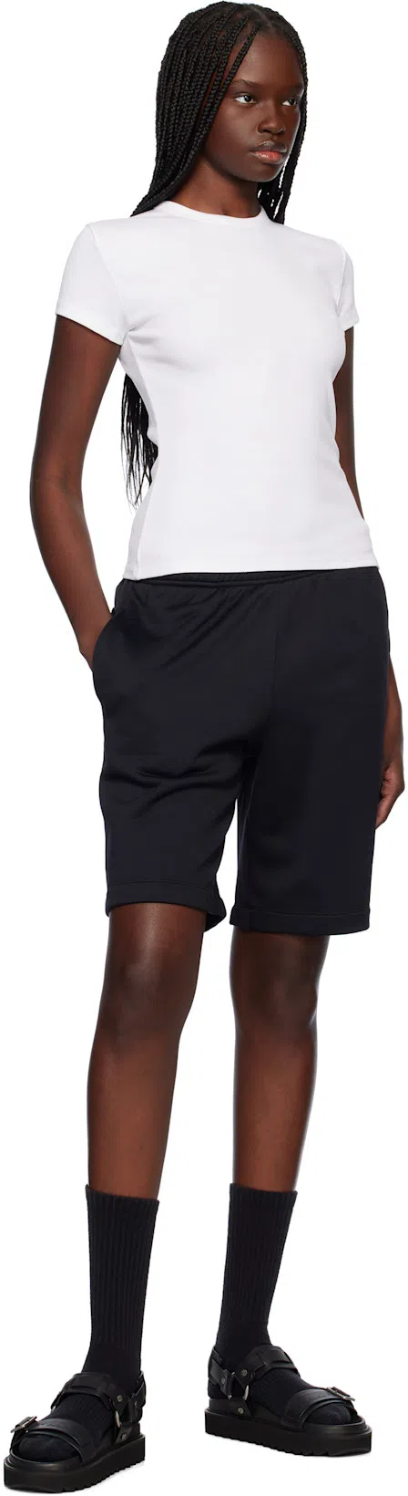 ACNE STUDIOS 30mm Leather Buckle Strap Sandals In Black