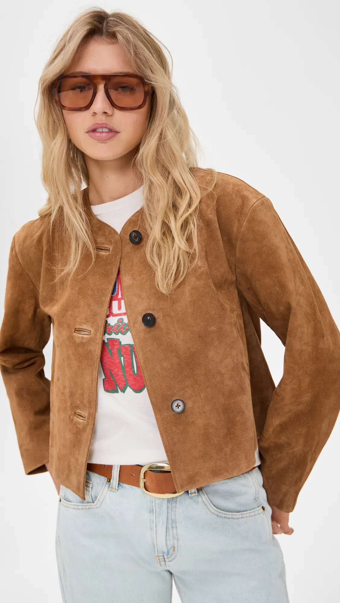 AMI ALEXANDRE MATTIUSSI Navy Blue Striped Cotton T-shirt