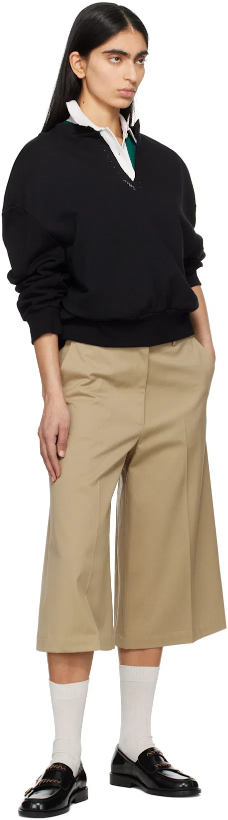 MARNI Leather Slip-on Shoes In Black