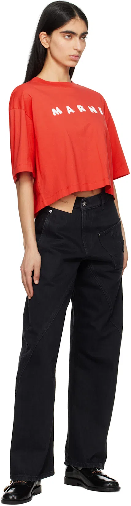 MARNI Black Smooth Leather Sneakers