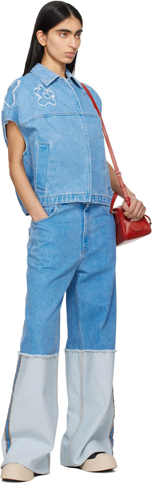 MARNI Tee With Logo Floral Print In White