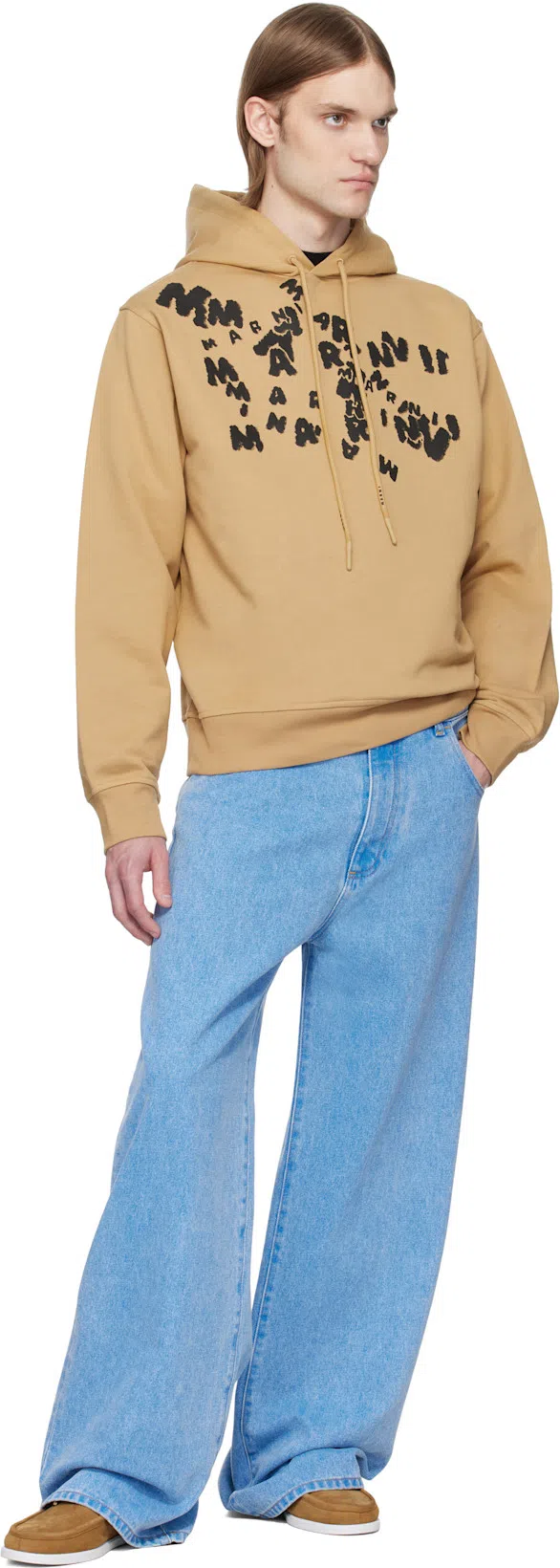 MARNI Blue Organic Wide-leg Jeans