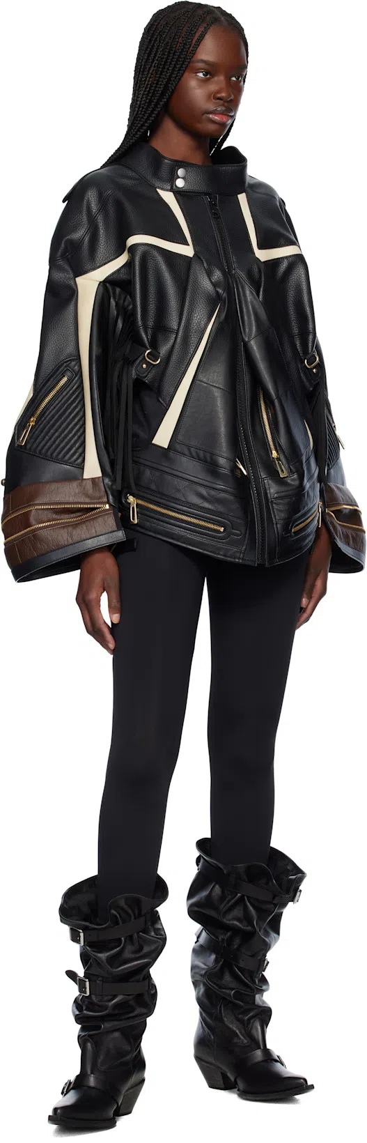 ENTIRE STUDIOS Square Neck Catsuit - Nylon Spandex In Black