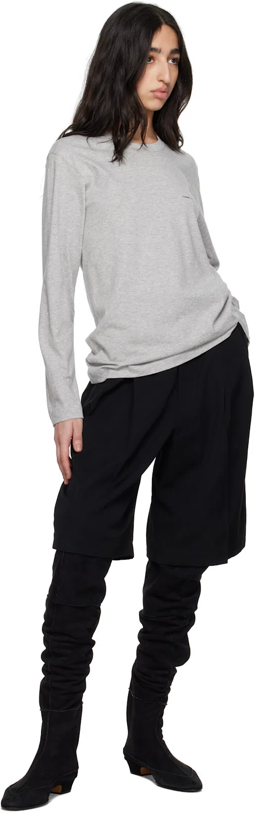 THE ROW Hereditas 25 Suede Over-the-knee Boots In Schwarz