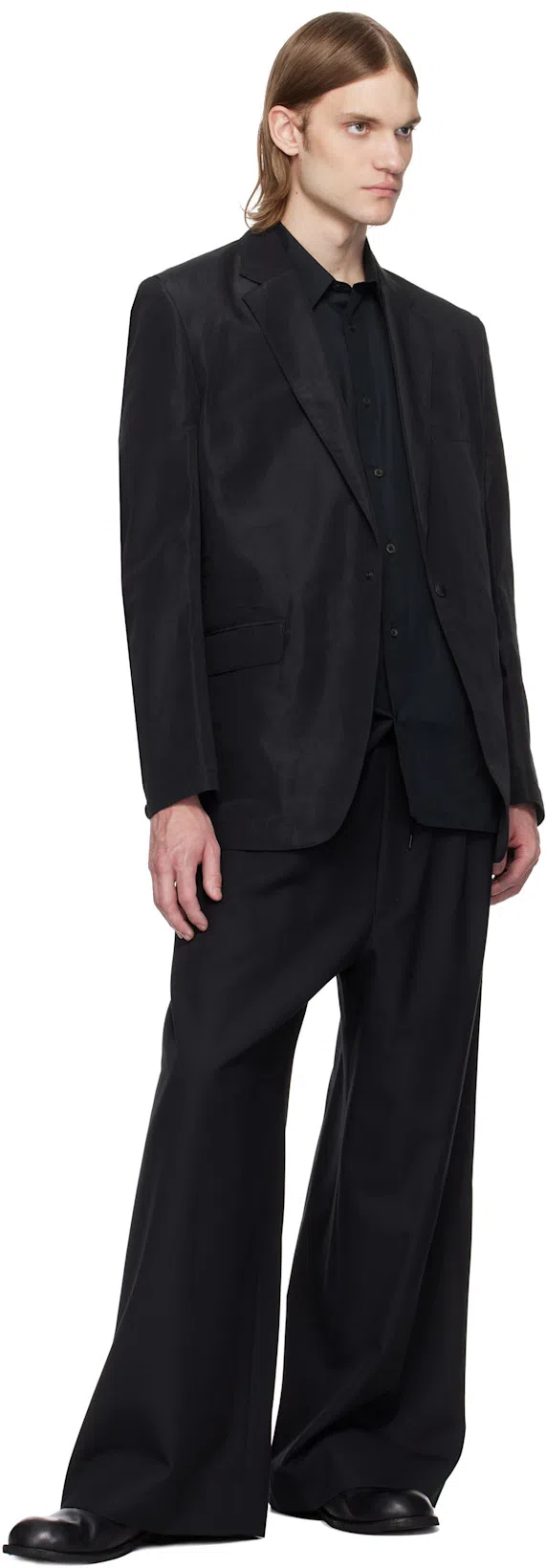 COMME DES GARÇONS HOMME DEUX Black Notched Lapel Blazer