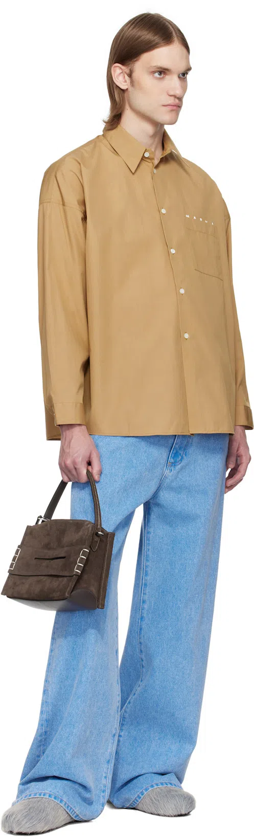 MARNI Blue Organic Wide-leg Jeans