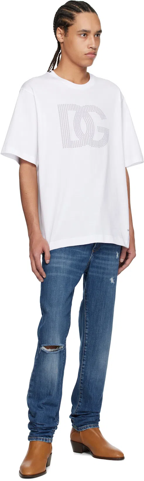 VALENTINO GARAVANI Tan Pat Boots In Qsn Roasted Pecan