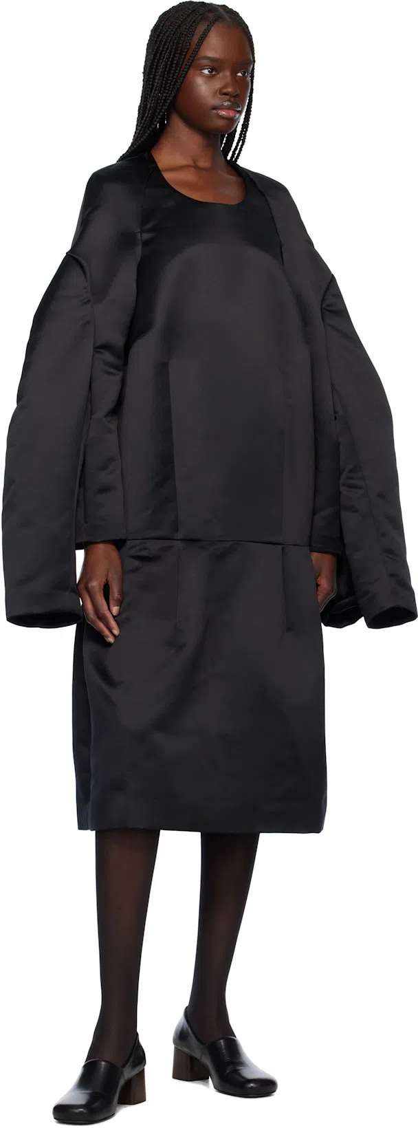 LEMAIRE Anatomic Pump 55 Leather Loafer Pumps In Bk999 Black