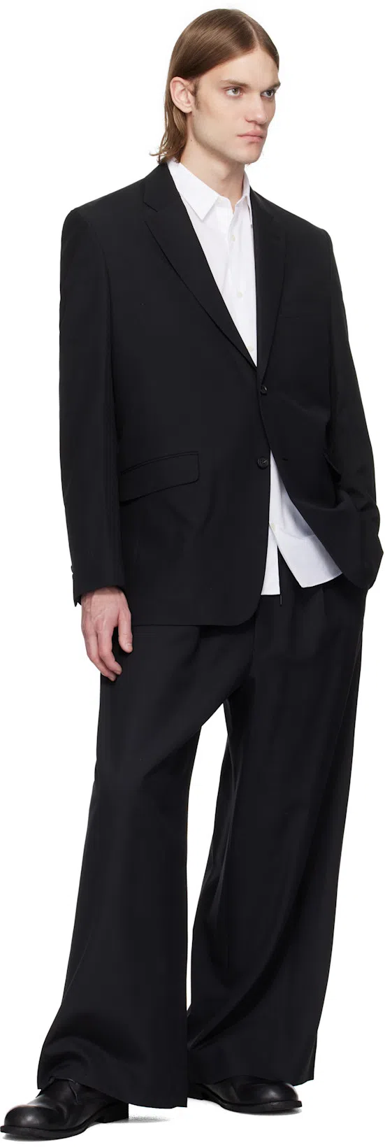 COMME DES GARÇONS HOMME DEUX Black Wool Blazer