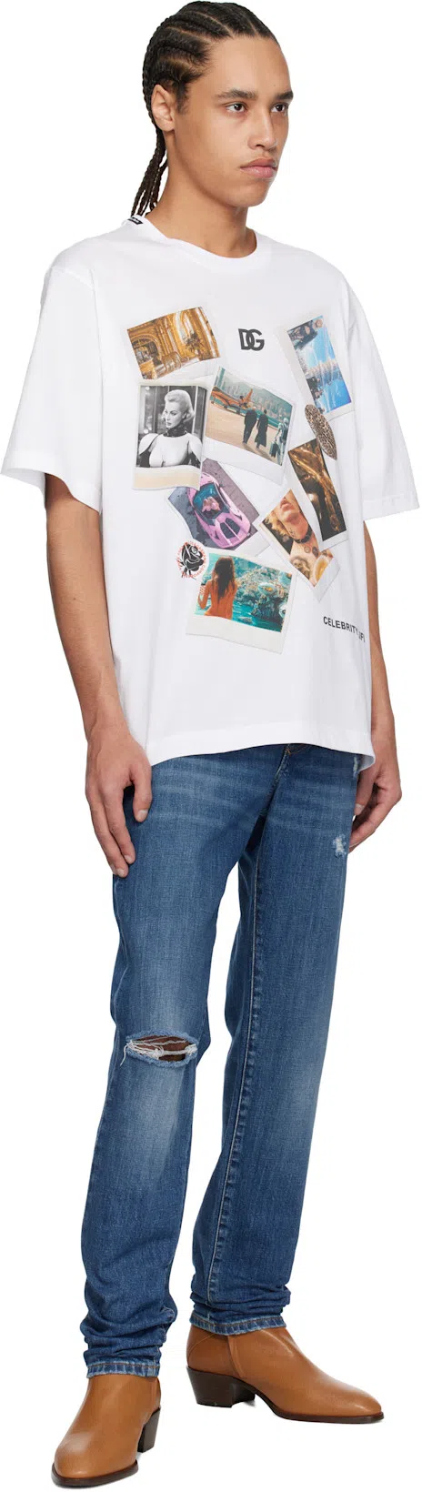 VALENTINO GARAVANI Tan Pat Boots In Qsn Roasted Pecan