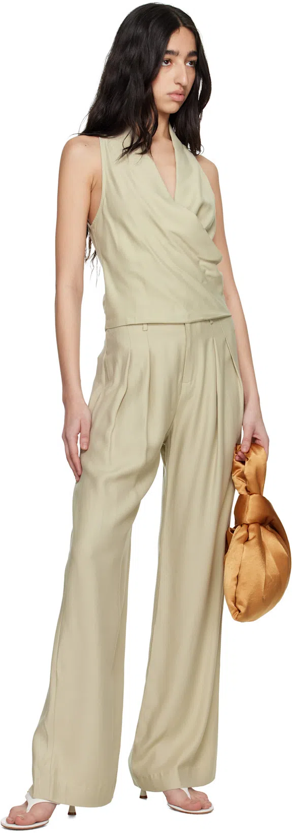 GIANVITO ROSSI Ascent Thong 55 High-heeled Sandals In White