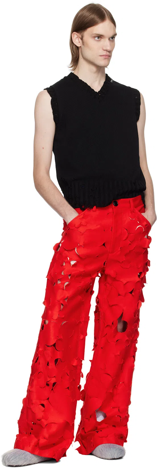 MARNI Ponyskin And Leather Mules In Blue