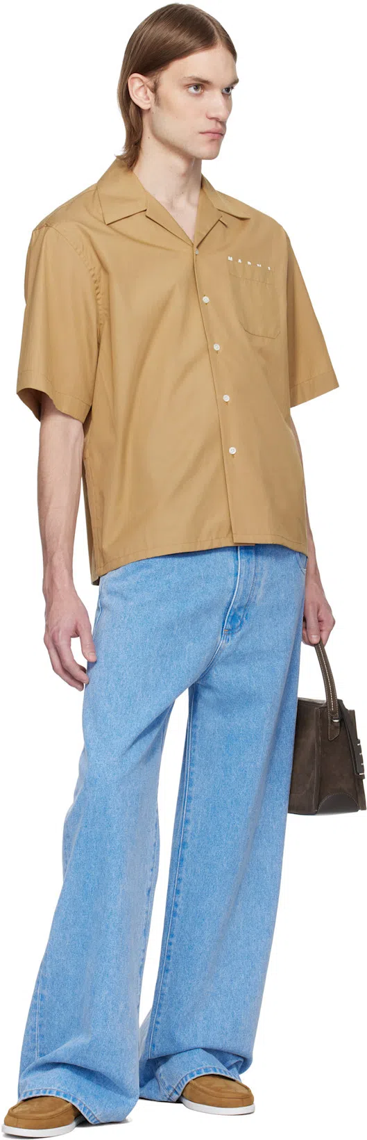 MARNI Blue Organic Wide-leg Jeans