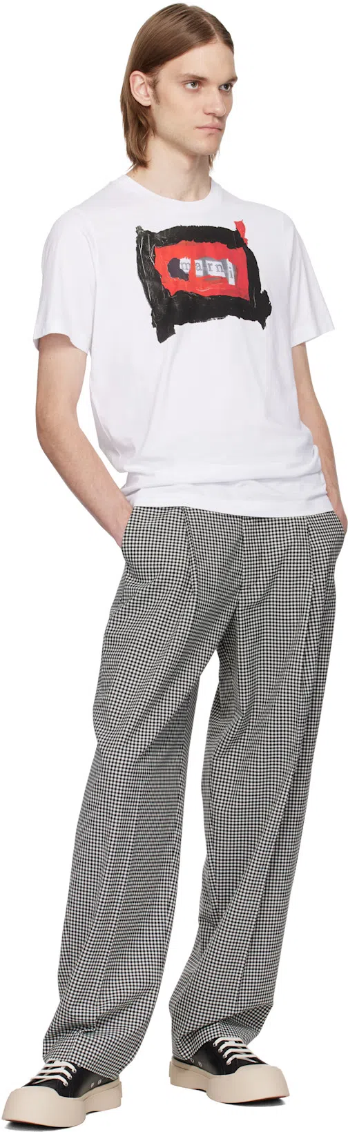 MARNI Black Nappa Leather Pablo Lace-up Sneakers