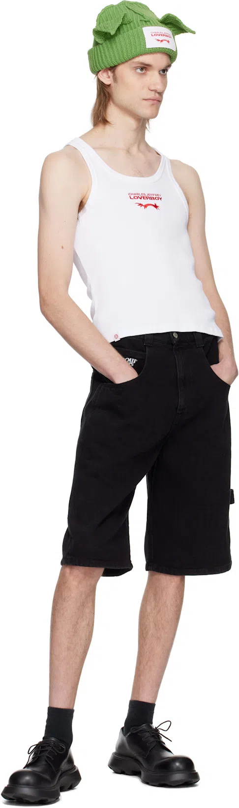 CHARLES JEFFREY LOVERBOY Off-white Patch Rabbit Ears Hoodie In Ecru