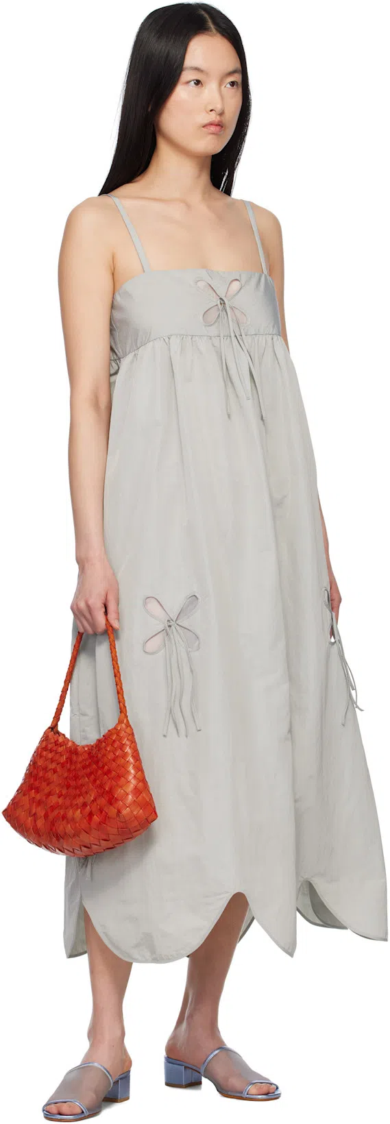 MARYAM NASSIR ZADEH Blue Sophie Heeled Sandals In 137 Iris Metallic Ca