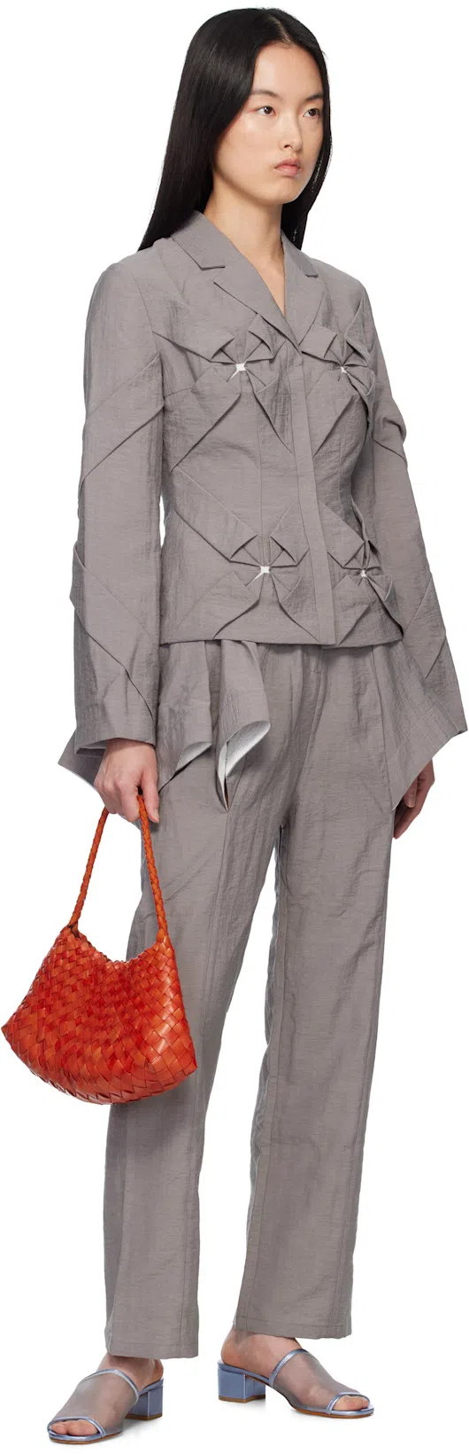 MARYAM NASSIR ZADEH Blue Sophie Heeled Sandals In 137 Iris Metallic Ca