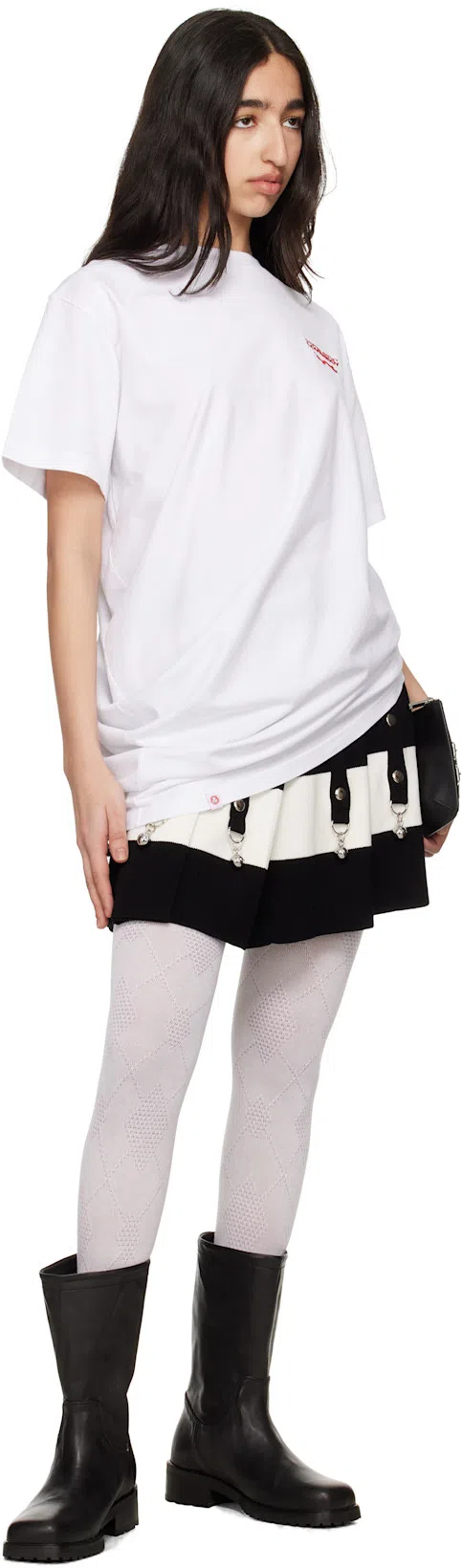 CHARLES JEFFREY LOVERBOY Topsy Turvy T-shirt In White