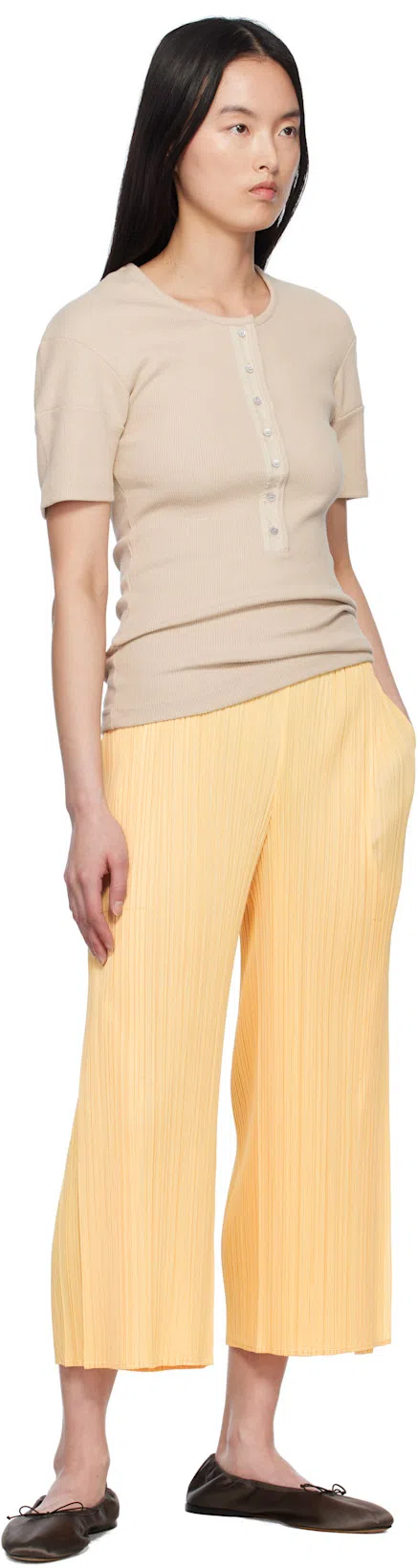 THE ROW 10mm Hereditas Leather Ballerina Flats In Black