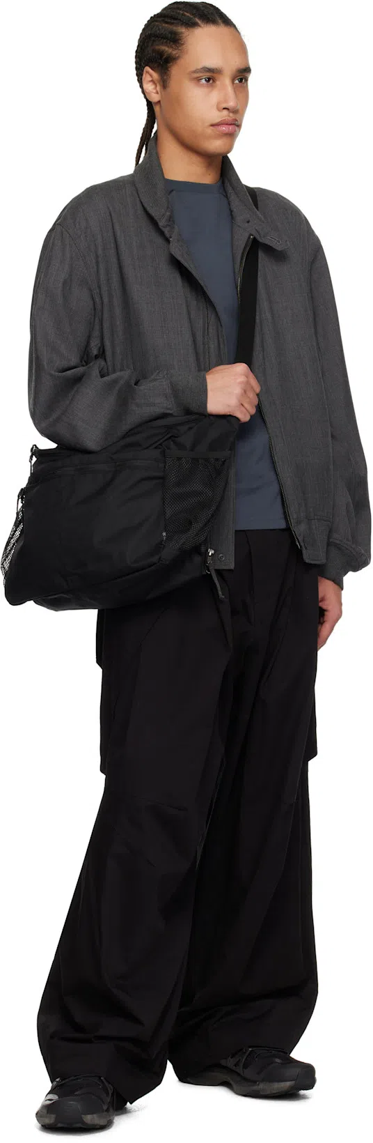SNOW PEAK Everyday Use Middle Shoulder Bag In Black