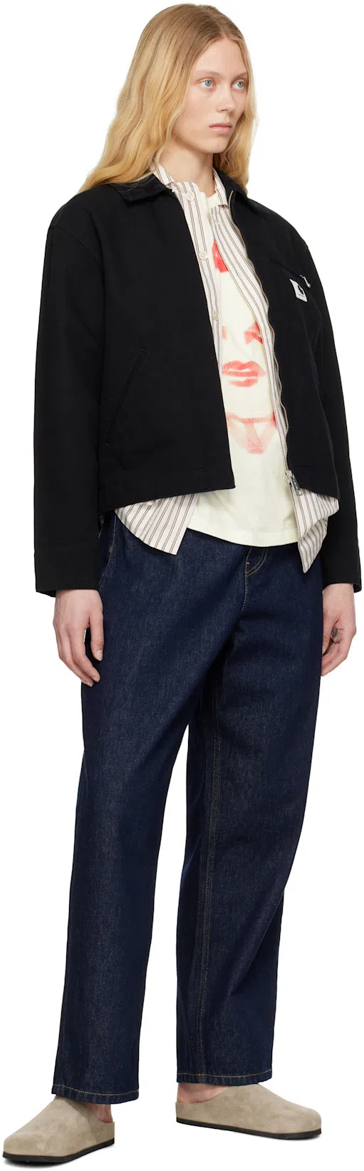 CARHARTT Omens Black Detroit Regular-fit Cotton-canvas Jacket Xs