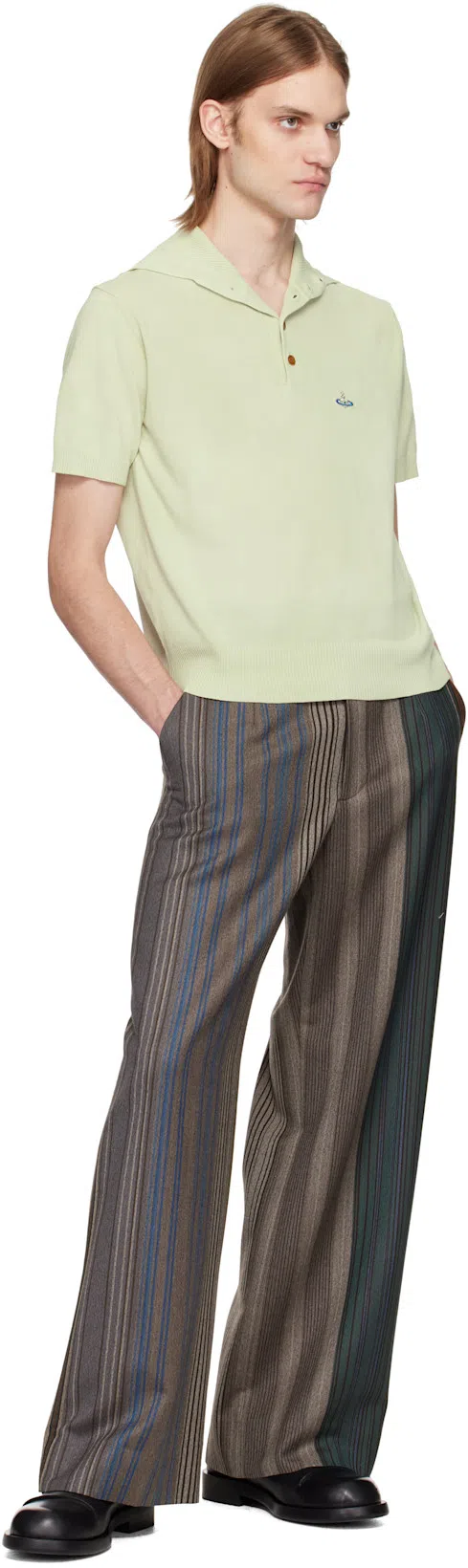 VIVIENNE WESTWOOD Humphrey Trousers Herringbone Stripes 50 Men In Aw24-c208