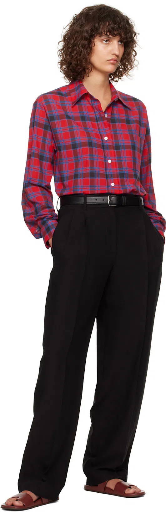 THE ROW Pipa Wide-leg Tailored Trousers In Black