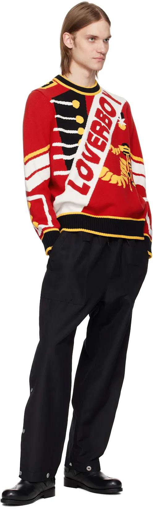 CHARLES JEFFREY LOVERBOY Intarsia-logo Sweater In Multicolor