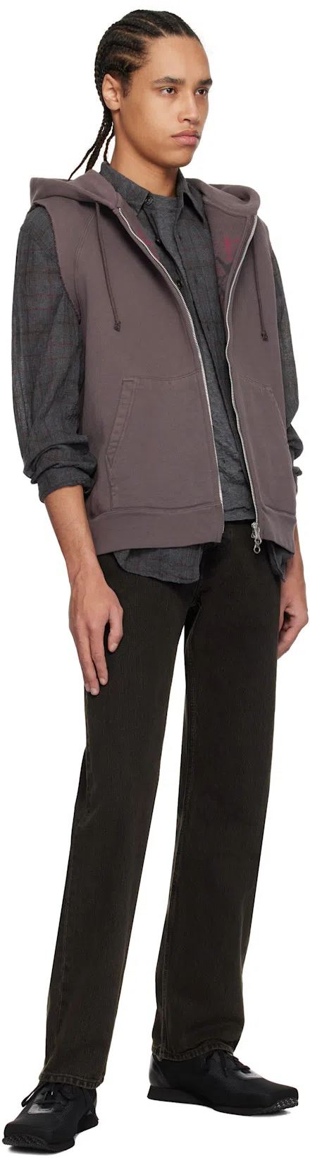 OUR LEGACY Above Plaid Cotton Blend Shirt In Black