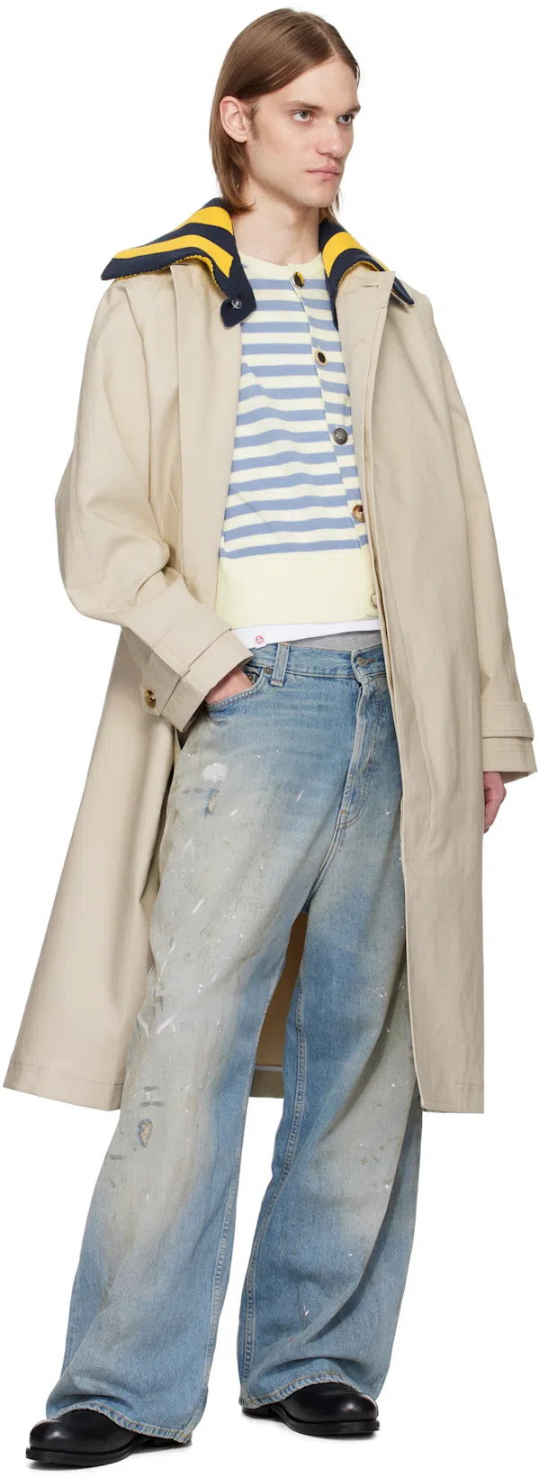 CHARLES JEFFREY LOVERBOY Mens Brand-embroidered Ribbed Cotton Tank Top White