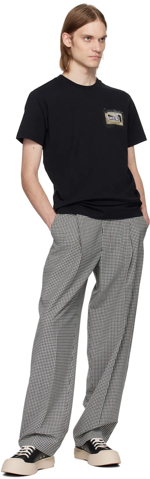 MARNI Black Nappa Leather Pablo Lace-up Sneakers