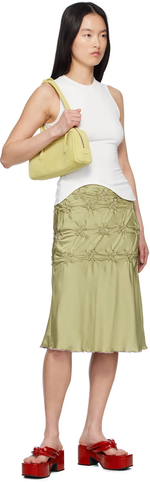 DRIES VAN NOTEN 60 Patent Leather Thong Sandals In Red