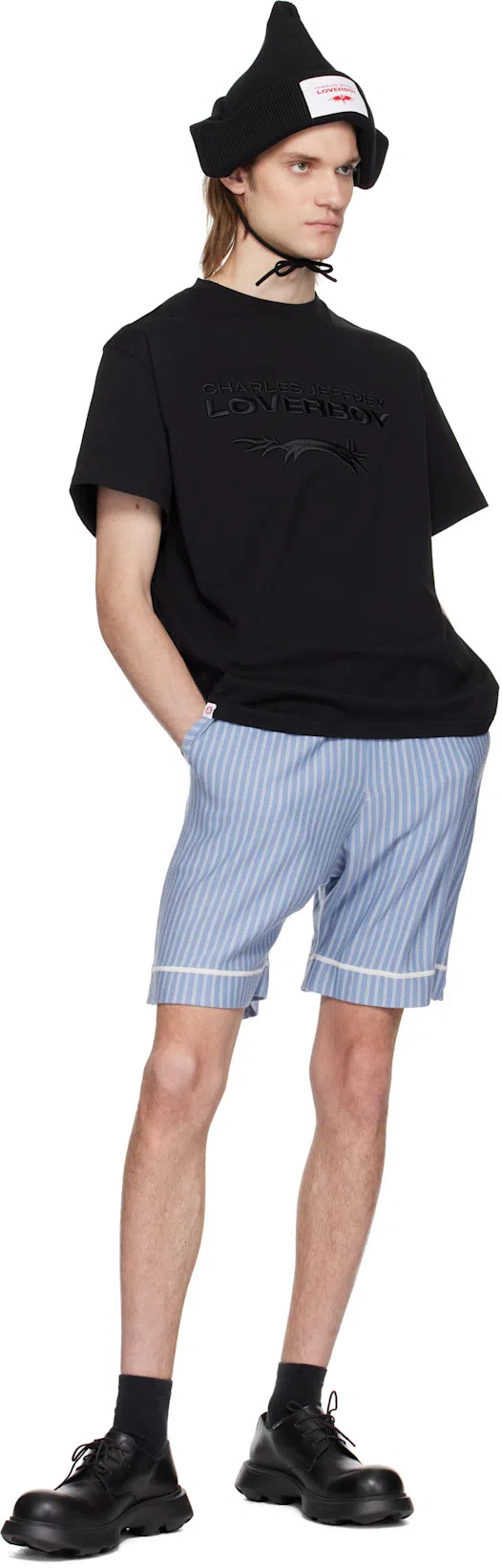 CHARLES JEFFREY LOVERBOY Logo T-shirt In Black