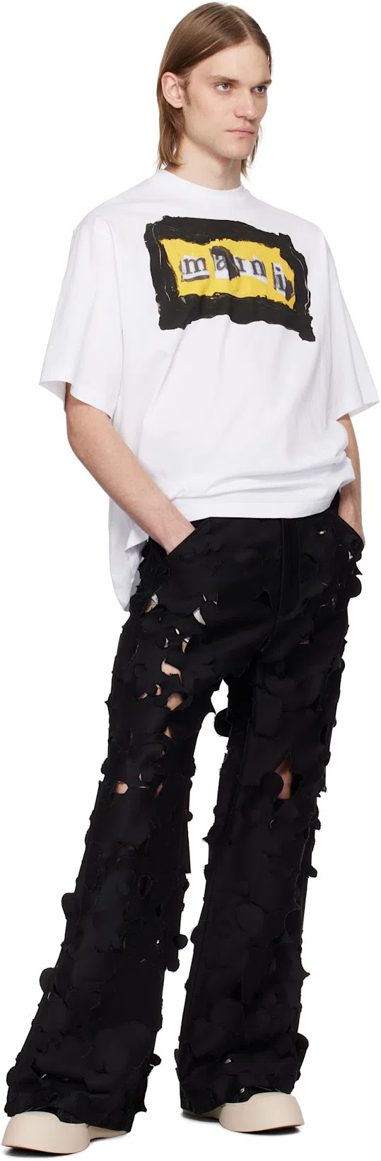 MARNI Black Nappa Leather Pablo Lace-up Sneakers